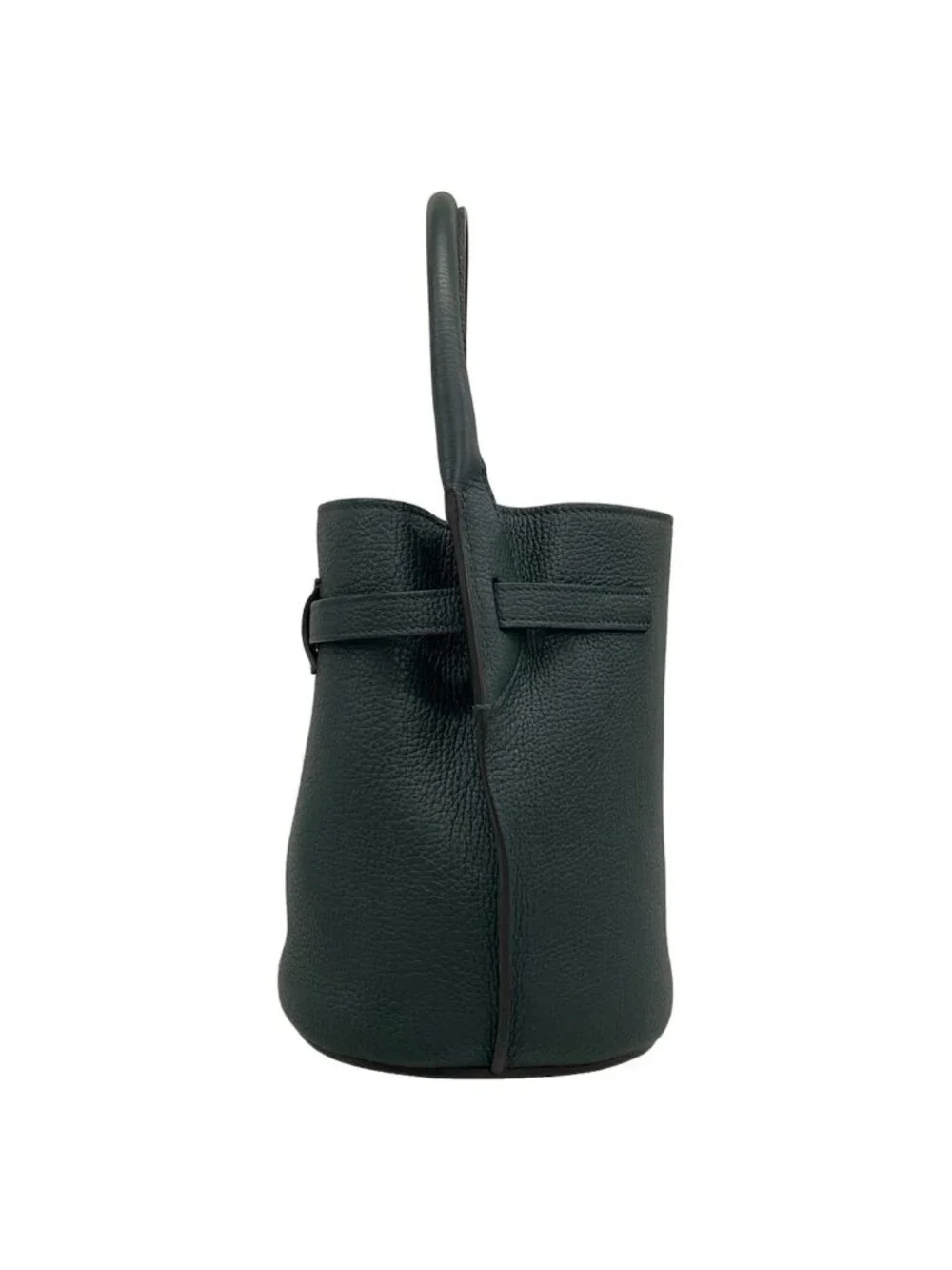Celine Tote Big Bucket Nano Dark Green Leather